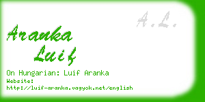 aranka luif business card